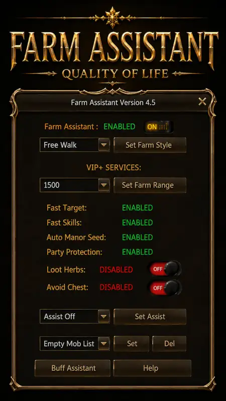 Warland Farm Assistant vertical card for Lineage 2 Interlude