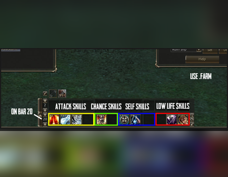 Lineage2 Interlude autofarm skills bar setup on Warland Legacy