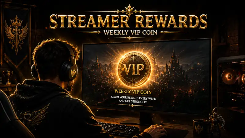 Lineage2 Interlude streamers rewards program banner on Warland Legacy